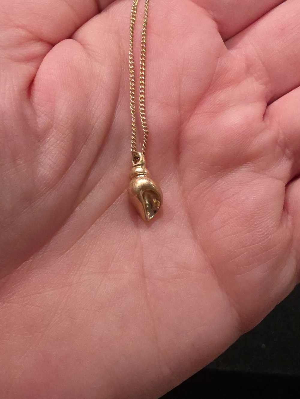 Beautiful Gold Tone Shell Necklace